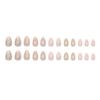 Almond Press on Nail Cats Eye Fake Nail with Bows Designs Full Cover Glues on Nail Glossy Acrylic Nail Artificial Nail
