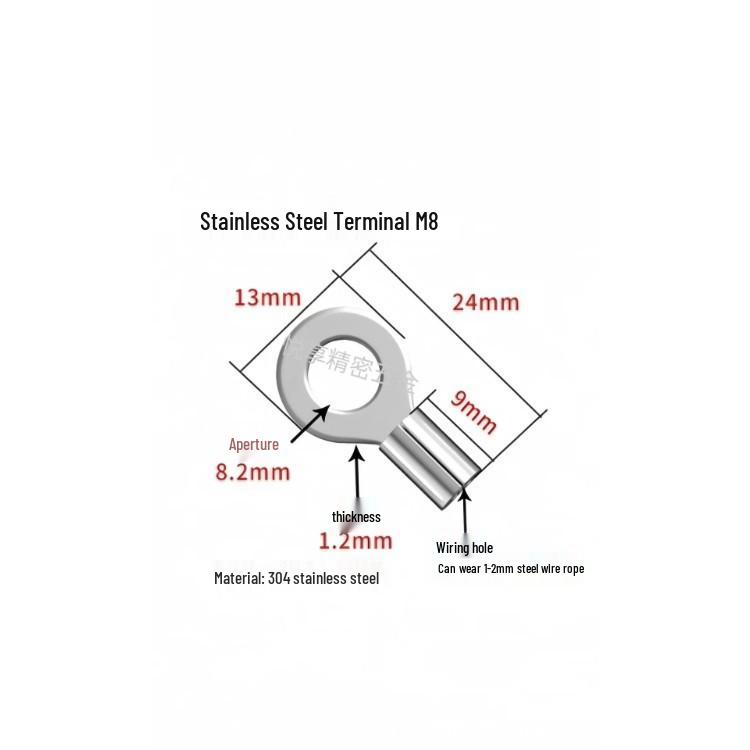 Stainless Steel Wire Rope Safety Crimping Terminals