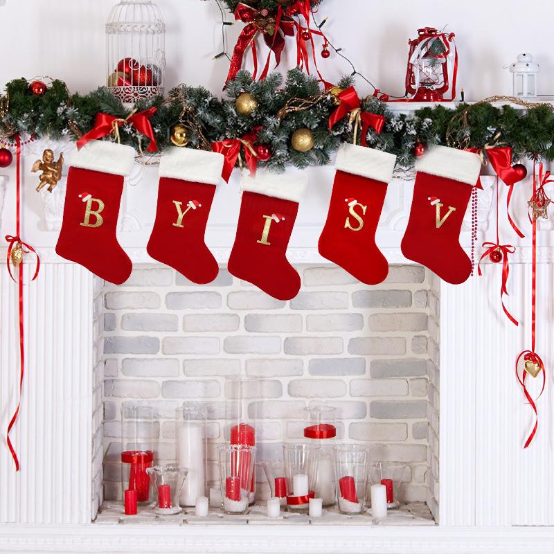 Large Christmas Stocking Christmas Decoration Cartoon Gift Bag For Kids