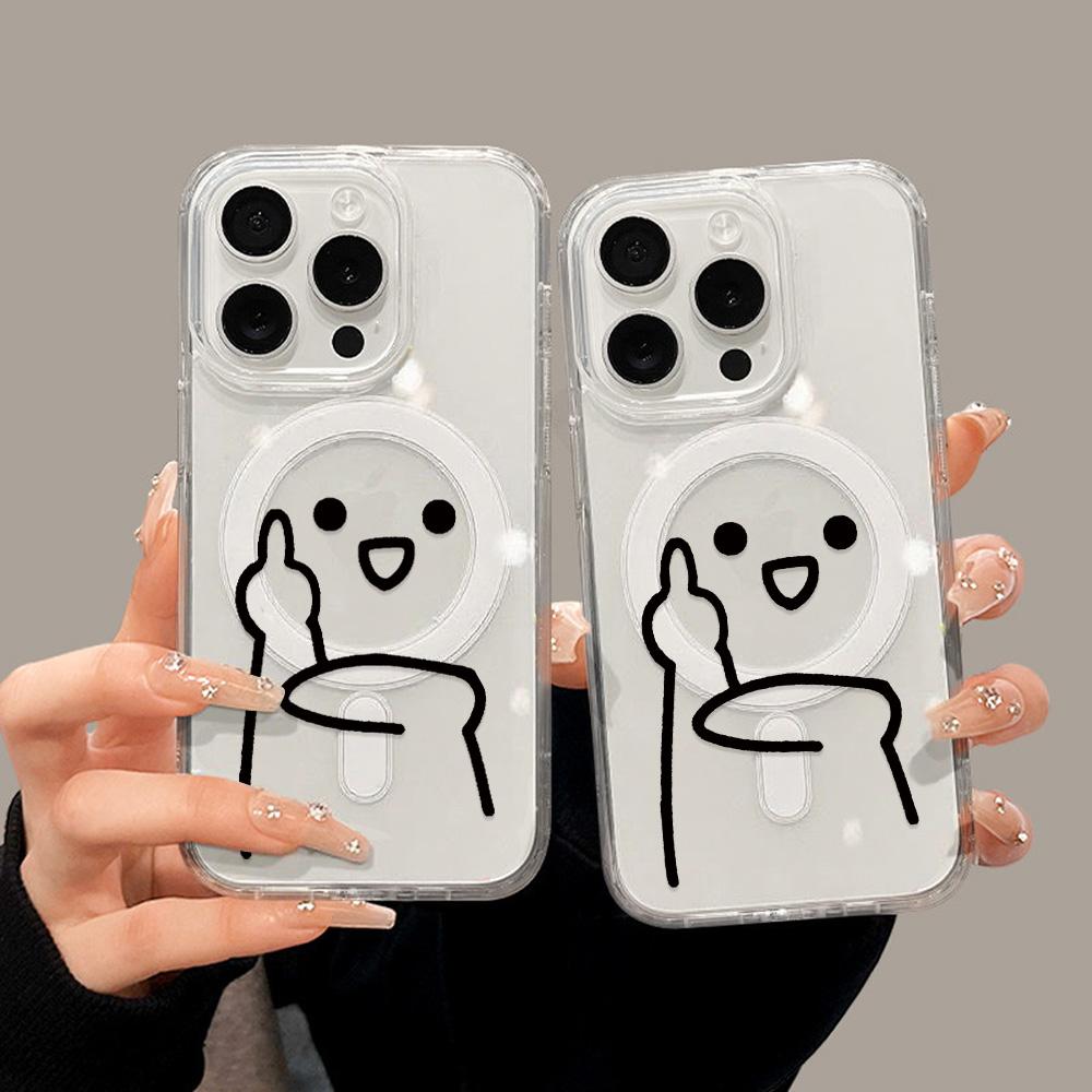 Magnetic Phone Case for iPhone 12 14 16 17 Pro 17 16 15 14 13 12 Pro Max  12 13 14 15  16 High Quality Shockproof Shell Full Protection Cute Style