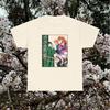 Yu Yu Hakusho Retro Manga Anime Schweres Baumwoll-T-Shirt in Natur, Unisex-T-Shirt, Grau