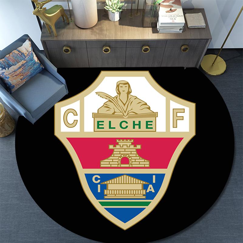 Elche club Round Area Rug Under Office Chairs Bedroom Living Room Home Decor