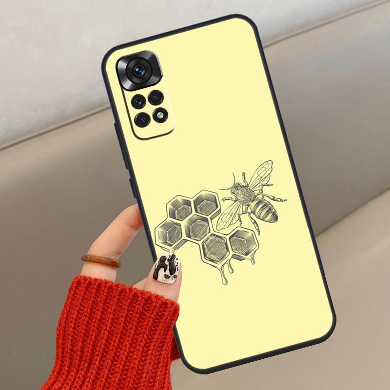 

Bee Art Print cute cartoon floral Case For Xiaomi Redmi Note 14 13 12 11 10 15 Pro Plus Cover For Redmi 15 15C 12C 10C 13C 14C Redmi 15C 4G
