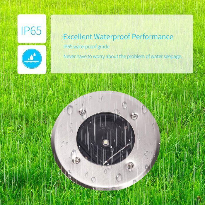 Recessed Ground Spotlight - AIMOONSA - Set of 10 - LED Solar - IP65 - Cool White