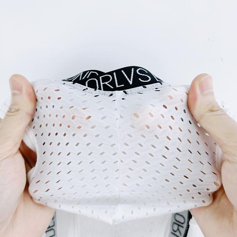 Slip en maille respirante pour homme, sous-vêtement de sport taille basse transparent à séchage rapide, sous-vêtement convexe en U pour homme