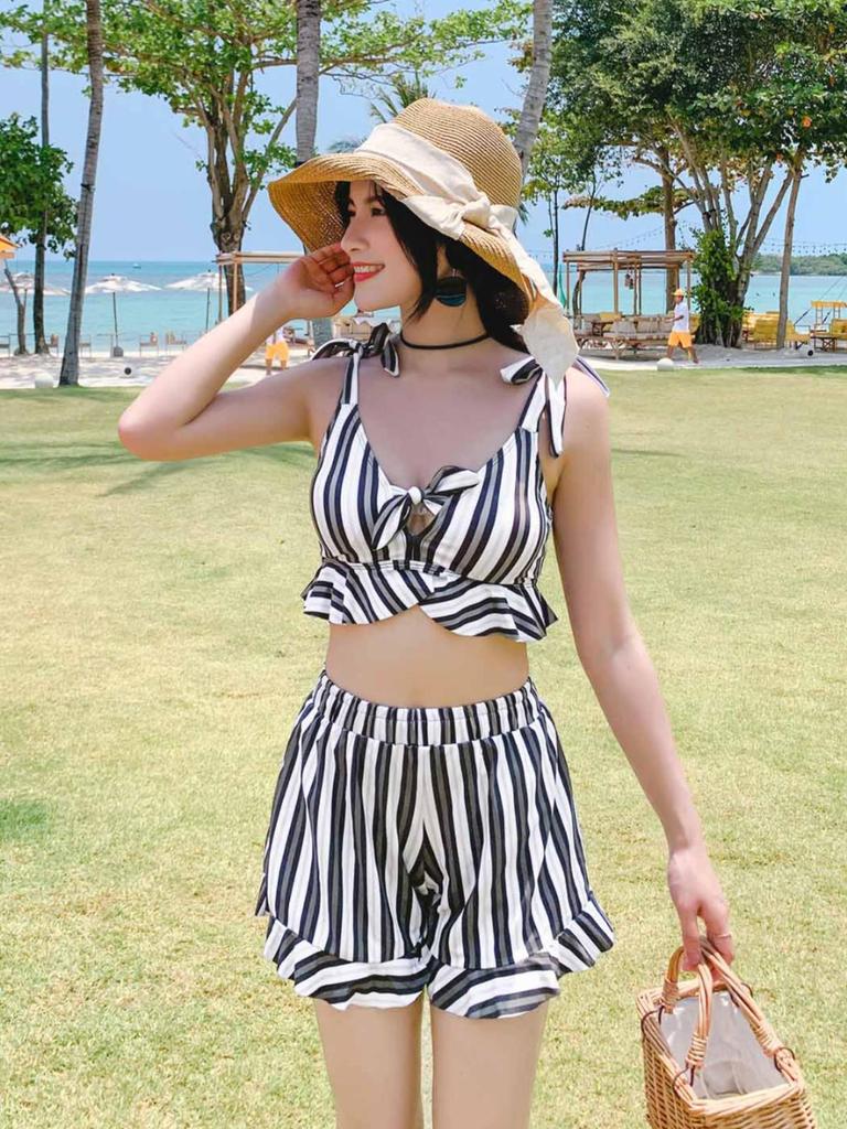 Japanese Market Three-Piece Swimsuit Set