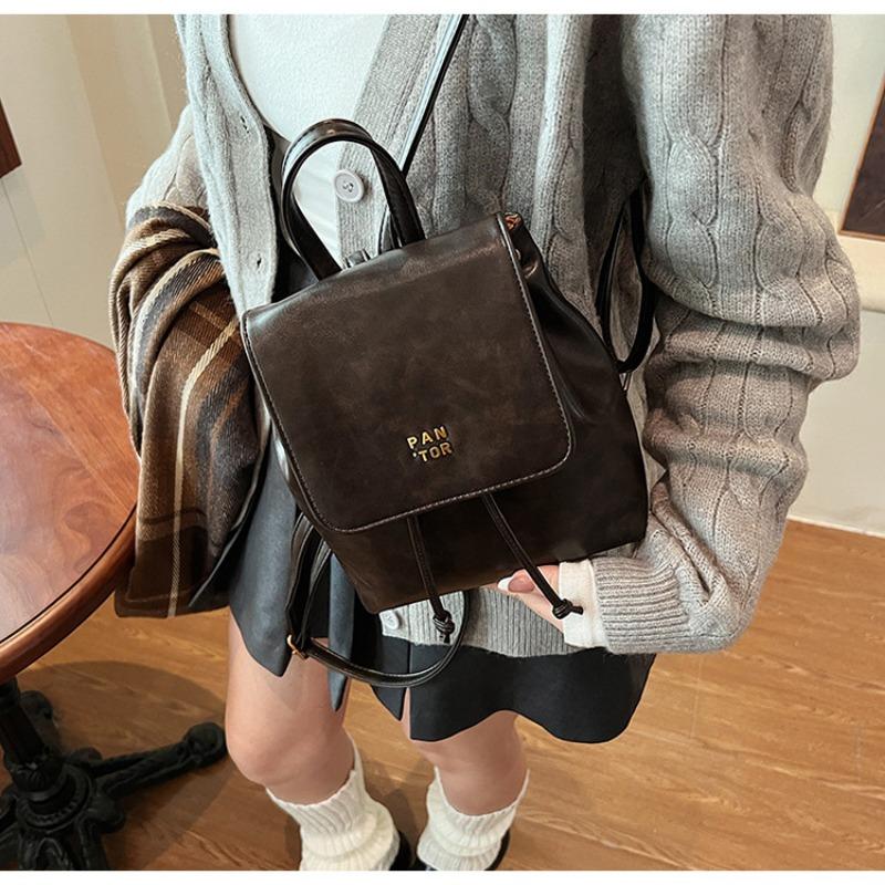 Student class backpack women's winter new trendy fashion student bag high-end portable women's bag