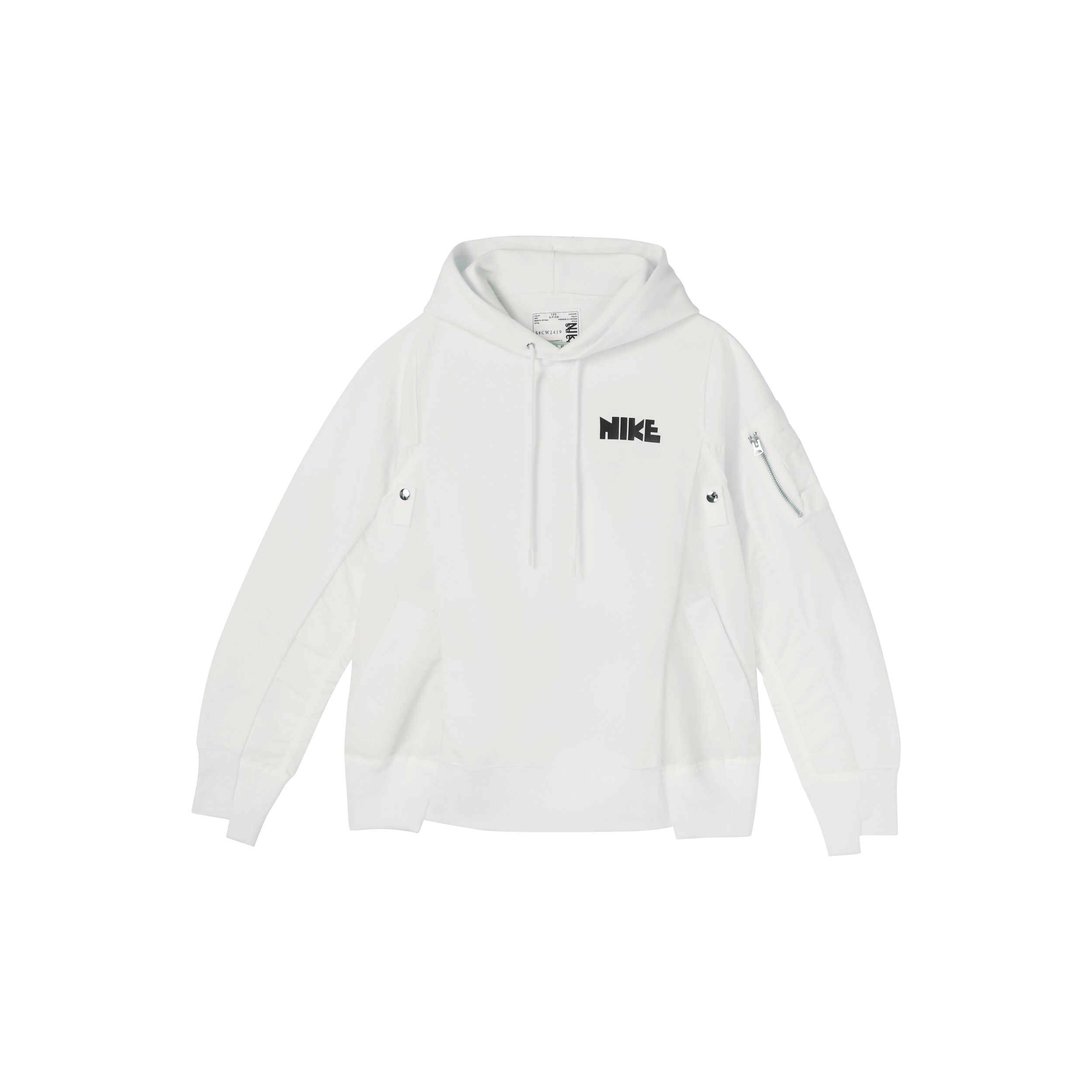 

Белые мужские толстовки с капюшоном Nike x Sacai CW2419-100 XS