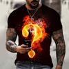 3D Digital Print T-shirt, Teenage Men's Short-sleeve Top, Versatile and Breathable