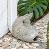 Elegante künstliche Fischstatue mit funktionierender Entwässerung, Fischform, Harz-Rinne für Terrassen und Gartendekoration