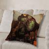 Game Doom Invincible Hero Pillow Case Anti-dustmite Pillowcase Invisible Zipper Silky Short Plush Sofa Cushion Cover