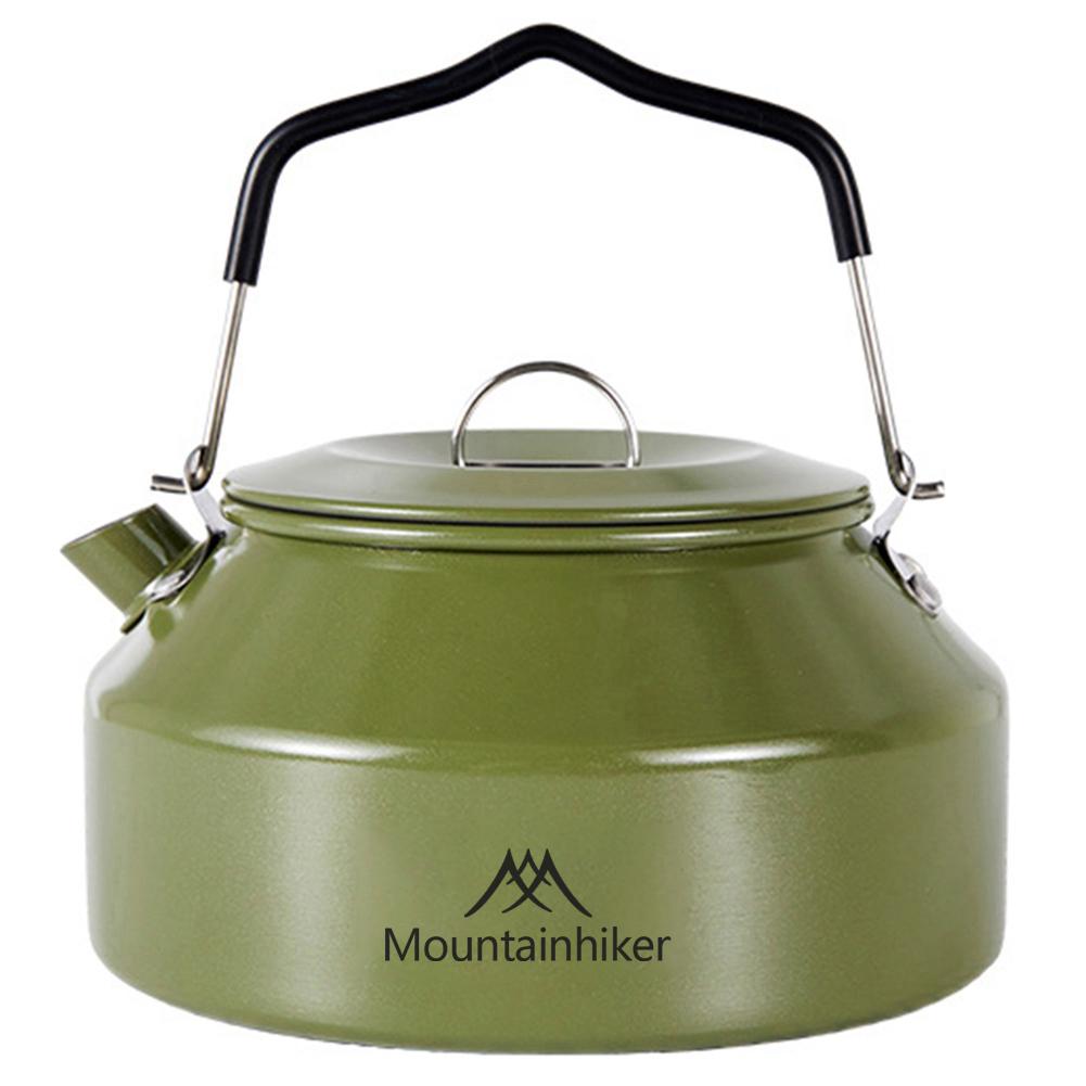 1.4L Portable Metal Whistling Teapot with Handle Ultralight Coffee Water Kettle for Outdoor Travel Camping Cooking