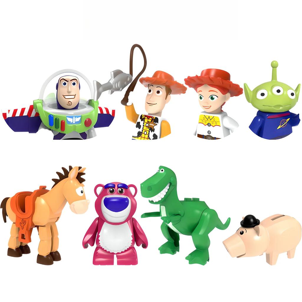 Disney Toy Story Mini Figure Set Woody Buzz Lightyear Jesse Alien Duck Style Action Figure