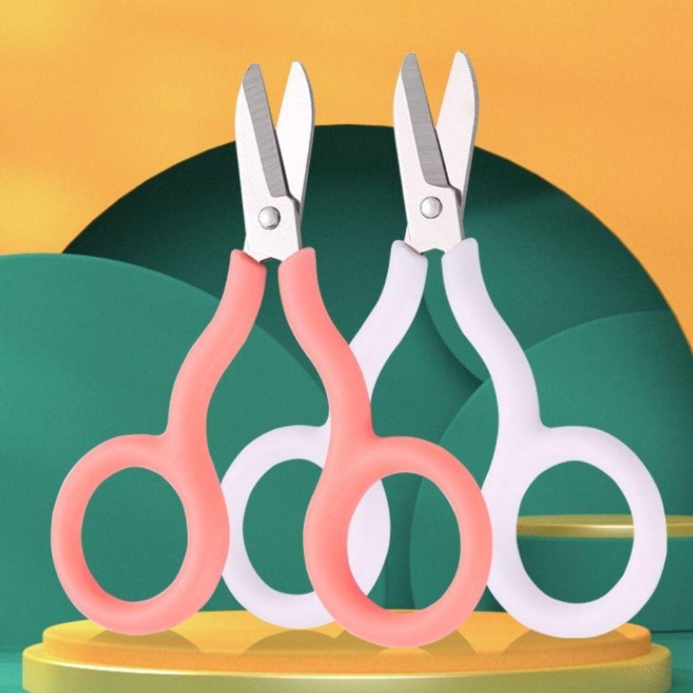 Stainless Steel Mini Pocket Scissors Paper Work Paper Cutter INS Safe Mini Scissor Office School