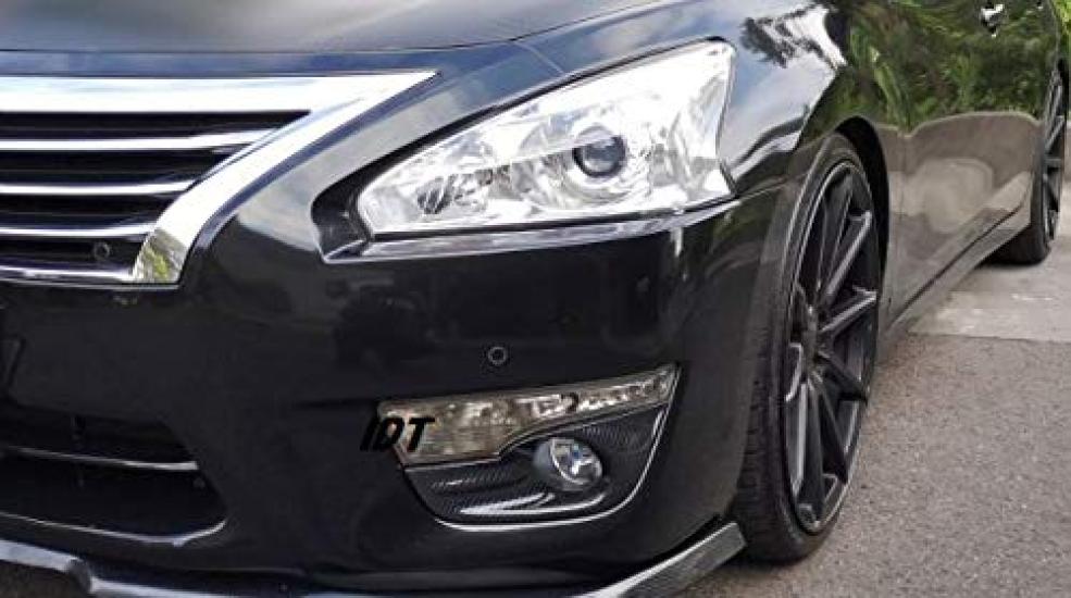 Carbon fiber fog lamp cover garnish for Toyota Teana L33 mini Inspection compliant (includes cloth) -