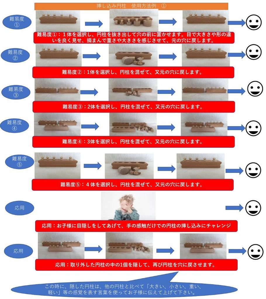 TAIHEIYO Montessori Basic Teaching Aids Set Tower Insert Cylinder JFRL Food Research Certified Montessori Sensory Education (Pink Set) (Japan