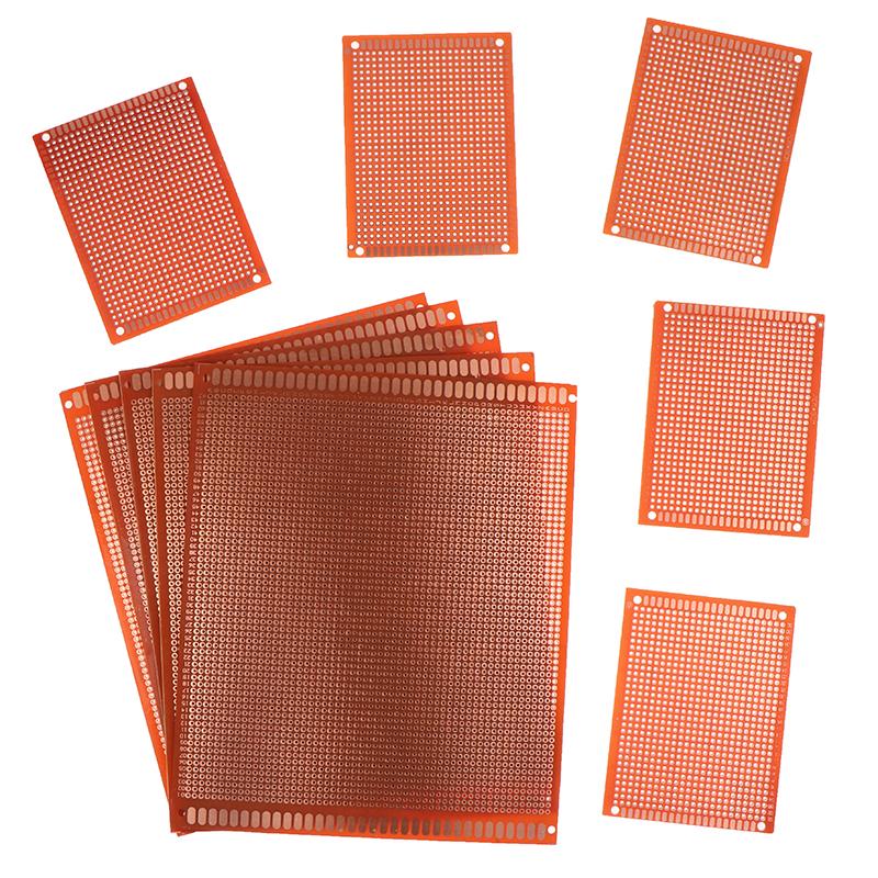 5 gab. 7*9/15*18 cm Vienpusēja prototipēšanas plate Breadboard Universālā plate Eksperimentāla Bakalīta Vara Plates Plate Dzeltena