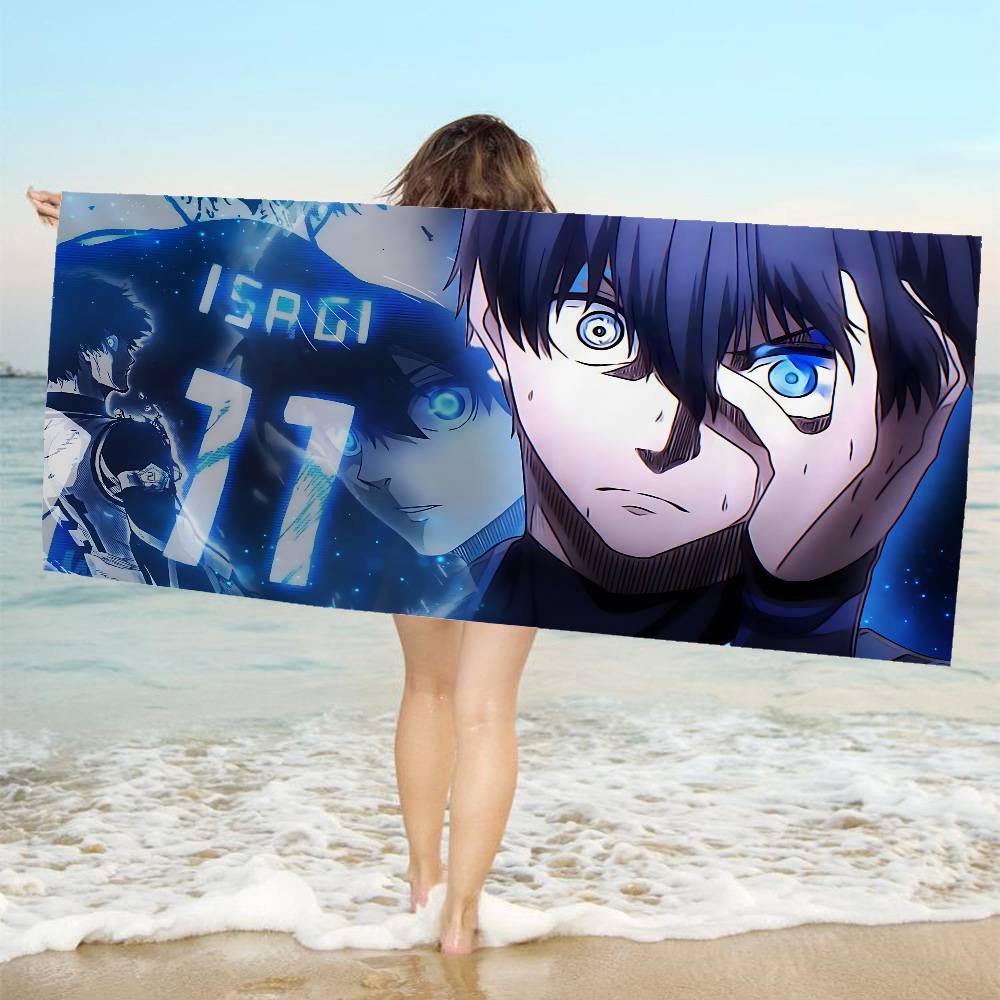 Japan Cartoon Anime B-Blue L-Lock Big Microfiber Beach Towels Quick Dry Sand Beach Towels Pool Towel for Travel Swim Pool Yoga