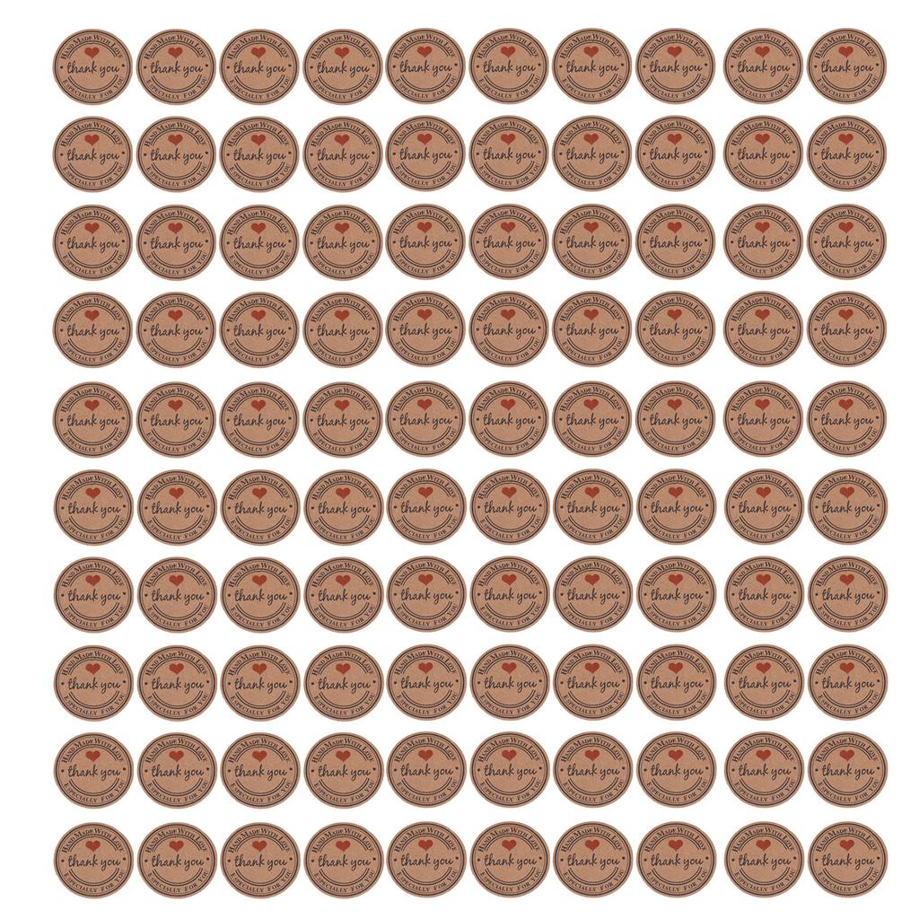 100pcs Brown Handmade Hang Label Wedding Favor Gift Dessert Tags Jewelry Price Tag #2