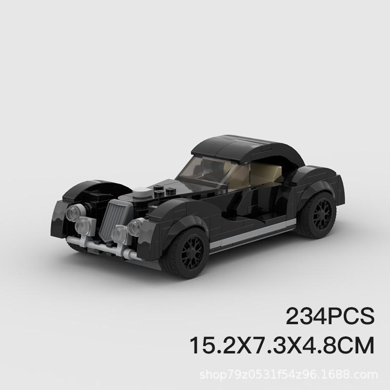 M Building Block Compatible With Lego 104978 Retro Classic Car, Assembled Model Speed Series 8 Grid Car Puzzle