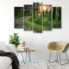 Five Piece Picture Canvas Print Forest Nature Road Landscape