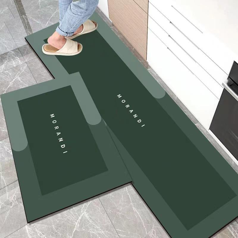 Diatom Mud Non-slip Kitchen Floor Mat - Oil-proof, Waterproof, Dirt-resistant, Absorbent, Wash-free Entrance Foot Pad.