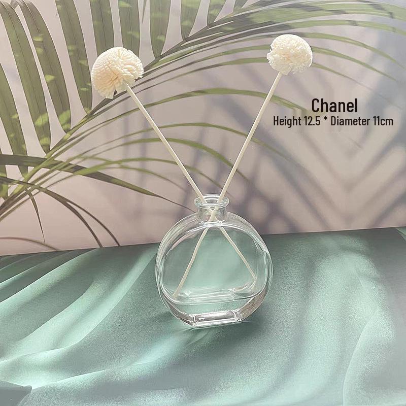 Retro Embossed Transparent Glass Vase: French-Inspired Luxury Home Decor for Living Room
