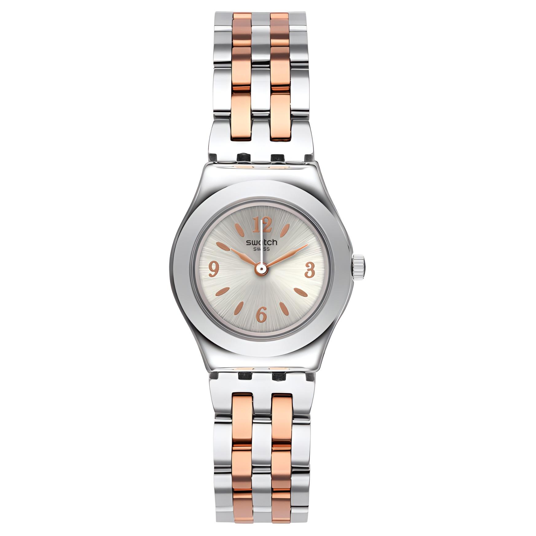 SWATCH Metal Collection Quartz Movement Women s Watch 25mm Gray Dial Stainless Steel Case YSS308G Gray Dial