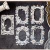 10Sheets Vintage Embossed Cutout Frame Collage Cards Scrapbooking Background Collage Paper for Journaling Paper Craft