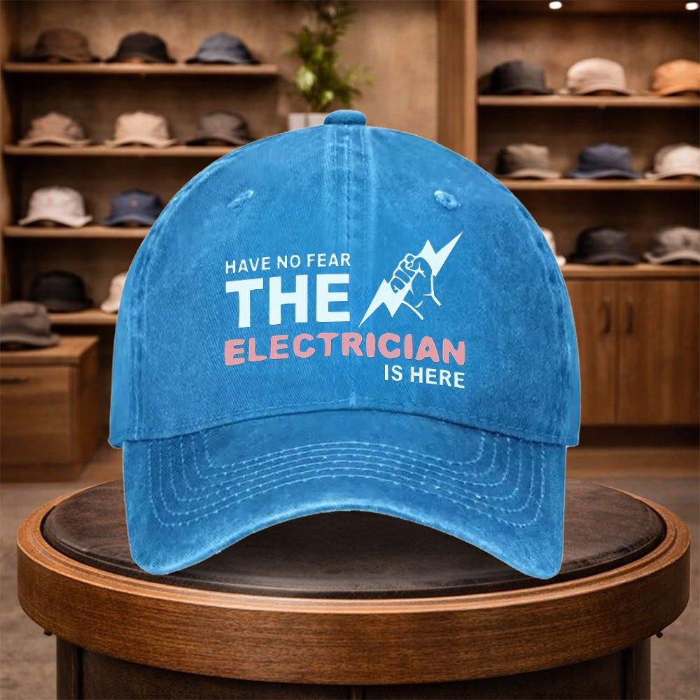 pc Dont Be Afraid of the Electrician Printed Baseball Cap Casual Snapback Hat Fashionable Cap Adjustable Outdoor Leisure Ha