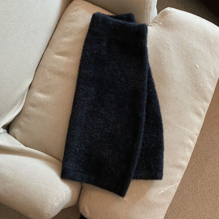 Autumn Winter Women's Hip Skirt Casual Imitation Mink Velvet Short Skirt Sexy High-waisted Mini Skirt