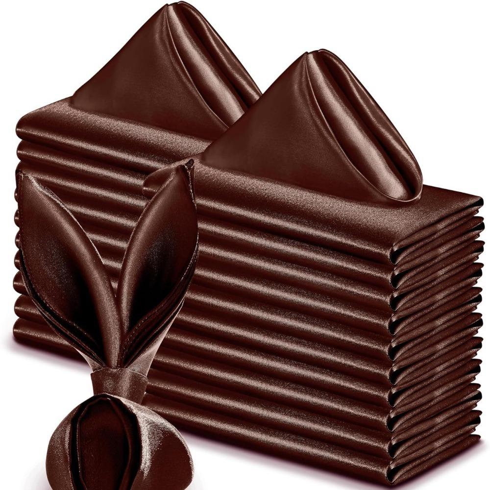10pcs Soft Satin Napkin 30x30cm Table Napkins High-end Dinner Napkins  Event