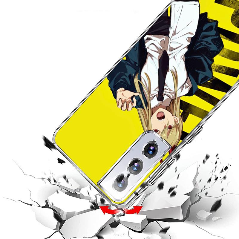 Chainsaw Makima Power Cover Phone Case For Samsung Galaxy S26 S25 Edge S24 Ultra S23 S22 Plus S21 S20 FE Soft Fundas Shell Galax