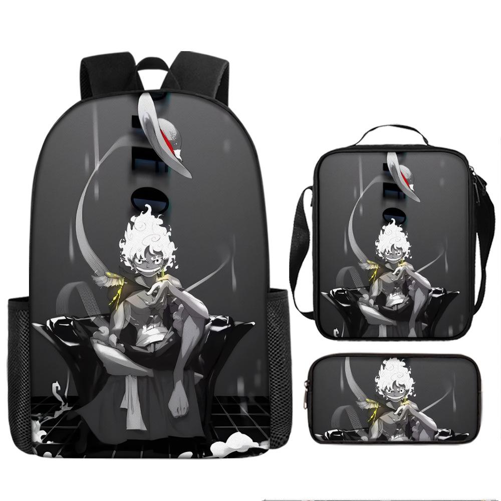 ONE PIECE Schoolbag Luffy Large-capacity Junior High School Students, Primary School Students, Grades 3 To 6, Junior High School Boys Backpack Set
