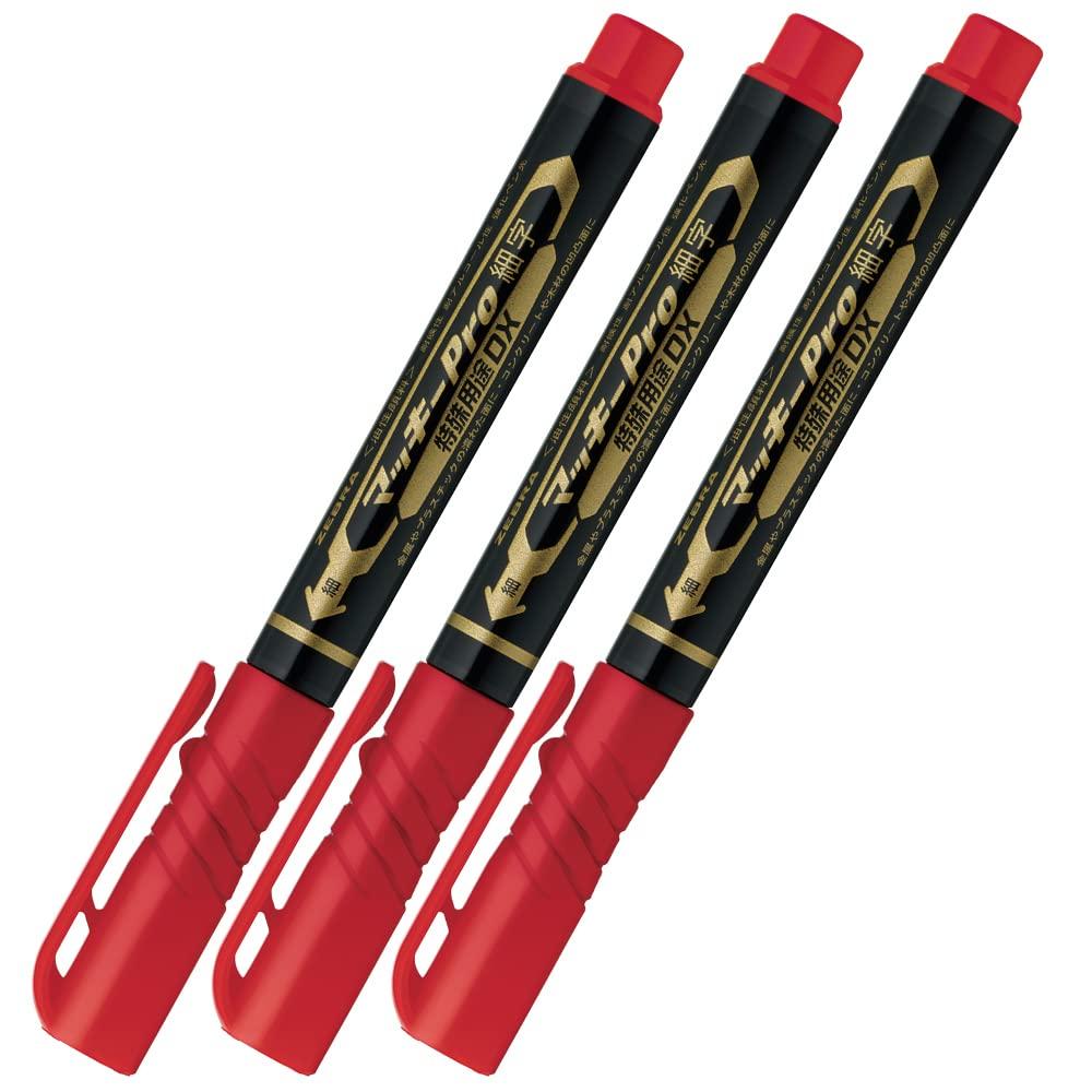 

ZEBRA Permanent Marker Mackie Pro Fine Point Red Set of 3 YYSS10-R3-AZ
