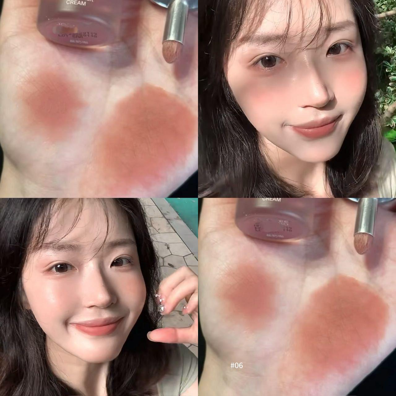 Milky Mist Translucent Dual-use Clay Lip & Cheek Cream - Natural Matte Blush Nude Whitening 5g