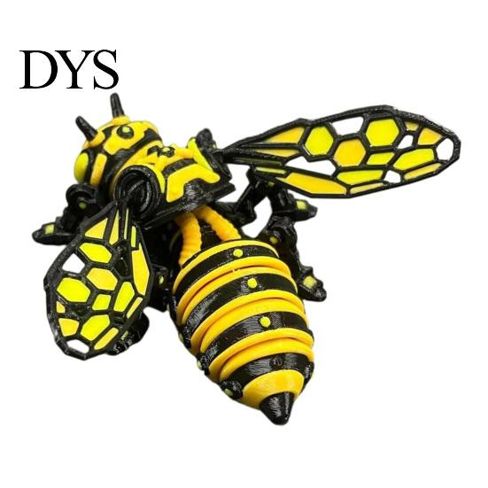 Desktop-Ornament für das Büro, Gelenkige Bienenstatue, 3D-gedruckte bewegliche Gelenke Insektenfigur, Auto-Roboter Armaturenbrett und Schreibtisch-Dekoration, Leichtgewicht