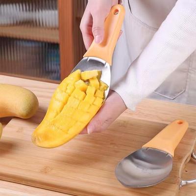 Stainless Steel Mango Peeler, Fruit Meat Spoon, Mango Diced Peel, Fruit Core Separator, Mango Digging Spoon