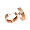 Purple Gold Hammer Pattern Ear Buckle Trendy Personalized Pattern Laser Thick Women'S Rose Gold Plated Earrings