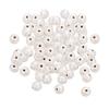 100 τεμάχια Pearl White Βαμμένες Ξύλινες Χάντρες Spacer Jewelry Κατασκευή 8mm