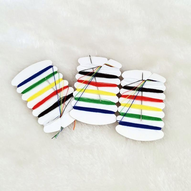 20 Sets Quick Fix Sewing Needle Kit Travel Sewing Kit Clothing Repairing Kit Each Box with Six Pieces Assorted Color