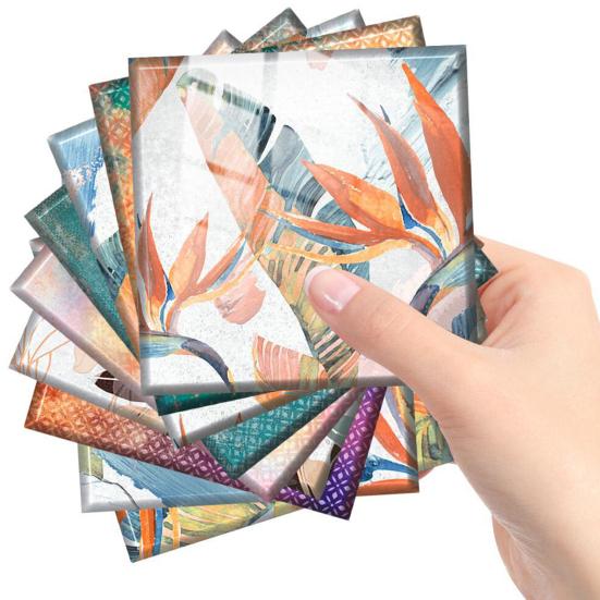 10Pcs Practical Wall Sticker Waterproof Durable Abstract Pattern Mural Decal