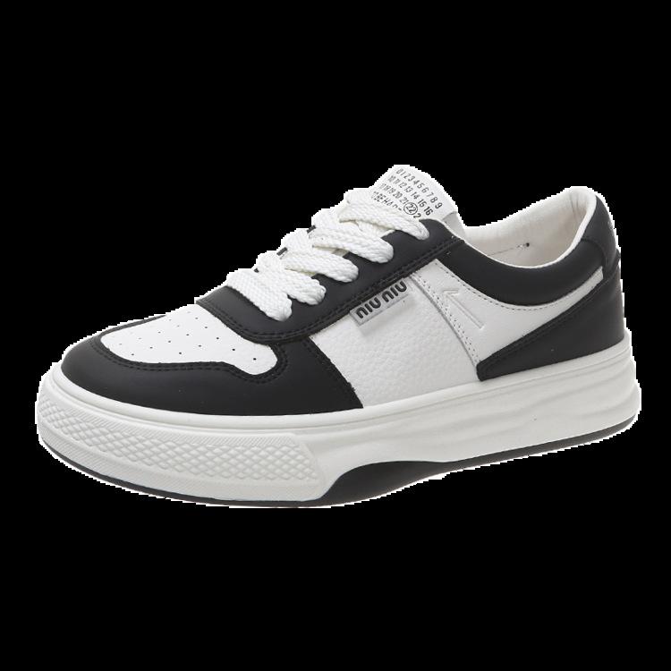 

Туфли Muffin на толстой подошве белого цвета, женские, осенние, модные, легкие, удобные, на шнуровке, повседневные, спортивные, универсальные 40 чёрный