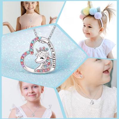 Kids Necklace Heart-shaped Personality Neck Decoration