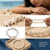 Bohemian Cream White Starfish Beaded Bracelet for Women Elastic Hand Chain Summer Beach Vacation Surfer Jewelry Gift