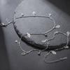 My Shape Leaf Charms Choker CZ Crystal Jewelry for Women Delicate Silver Plated Necklace Minimalist Gifts 2025 Trend