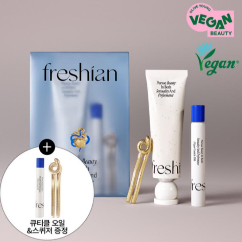 

Freshian Inspiring Vegan Hand Cream 50 ml [Lucky Blue] Cream + Oil + Squeezer Gift