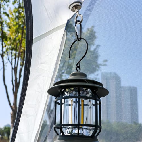 FINGOOO Magnetic Lantern Hooks for Camping, 5 Super Strong Magnets with Carabiner, Multifunctional for Tents, LED Lanterns, Hangburger, and Asomatas