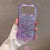 Glitter 3-in-1 Phone Case with Beaded Chain for iPhone 15 14 13 Pro Max TPU+PC Shockproof Cover