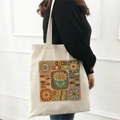Summer New Fashion Retro Lady Cartoon Cute Kawaii College Sweet Girl Shoulder Canvas Bag Casual Harajuku Large Capacity Shopping